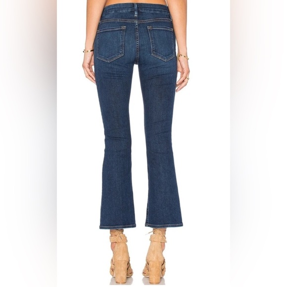 FRAME Le Crop Mini Boot Jeans Size 29 Blue Majesty Wash Cropped Flare - Picture 2 of 10